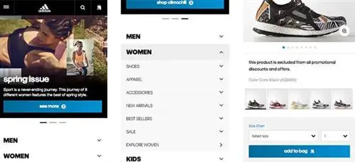 Лучшие мобильные сайты Adidas