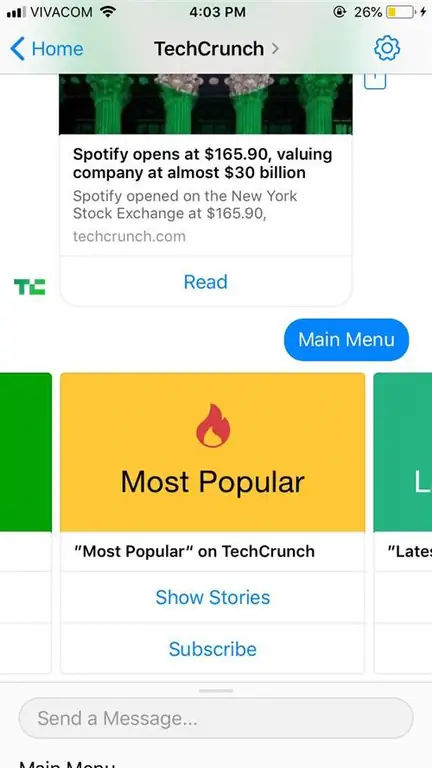 Чат-бот TechCrunch