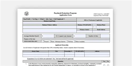 Заявление в рамках Программы защиты заработной платы и необходимые документы (Закон CARES)