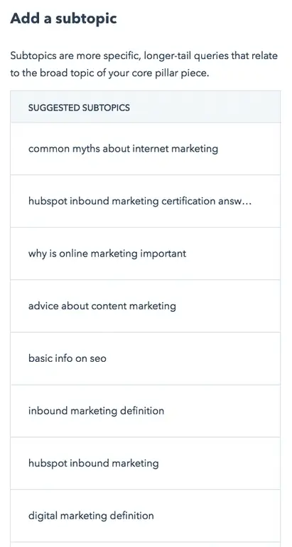 Тематические кластеры HubSpot