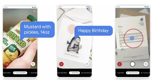 Приложение Google Lookout читает этикетки на продуктах питания, поздравительные открытки и почту