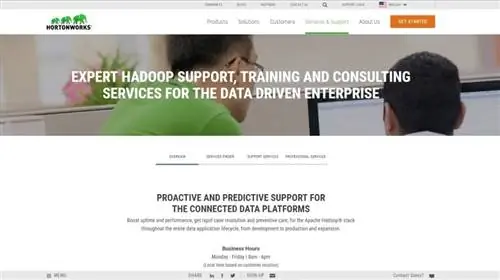 Страница обслуживания Hortonworks