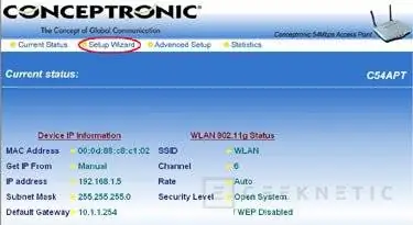 Обзор беспроводной точки доступа 802.11g Conceptronic C54APT, рис. 8 Обзор беспроводной точки доступа 802.11g Conceptronic C54APT, рис. 8
