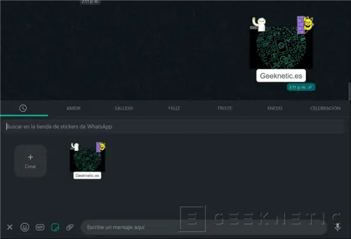 Geeknetic WhatsApp включает возможность создавать собственные стикеры из версии Web 2