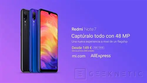 Geeknetic Xiaomi Redmi Note 7 прибывает в Испанию с 48-мегапиксельной камерой по цене 149 евро 2 Geeknetic Xiaomi Redmi Note 7 прибывает в Испанию с 48-мегапиксельной камерой по цене 149 евро 2