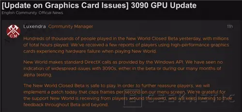 Geeknetic Провал NVIDIA RTX 3090 в New World может быть связан с дизайном EVGA 1