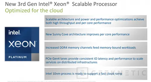 Geeknetic До 40 ядер, повышение IPC на 20 % и встроенное ускорение искусственного интеллекта на новом 10-нм процессоре Intel Xeon Scalable 1 3-го поколения
