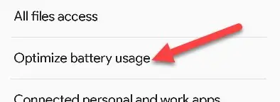 Теперь выберите «Оптимизировать использование батареи»