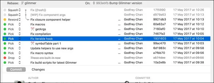 вилка интерактивной перебазировки