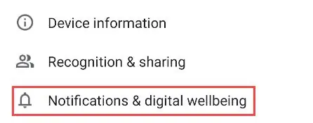 Выберите Уведомления и Цифровое благополучие