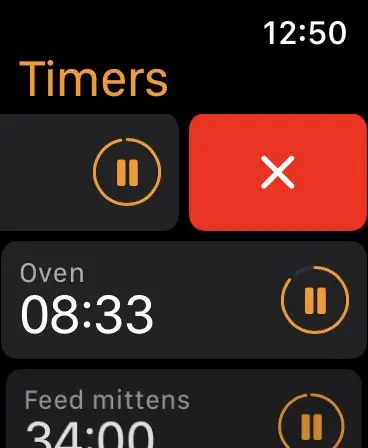 Удалить работающий таймер в watchOS 8
