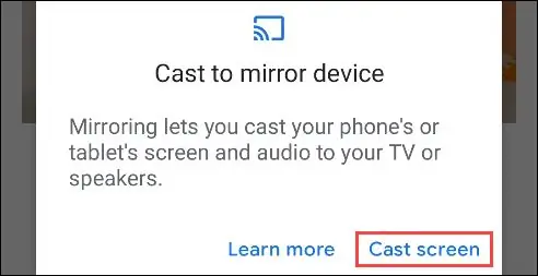 Примите условия, коснувшись Cast Screen Примите условия, коснувшись Cast Screen