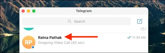 Выберите беседу в Telegram Desktop Выберите беседу в Telegram Desktop