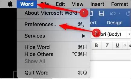 Настройки Word на Mac Настройки Word на Mac