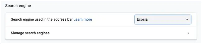 Переключиться на Ecosia в Google Chrome Переключиться на Ecosia в Google Chrome