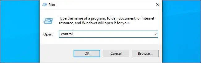 Команда для запуска панели управления в Windows 10