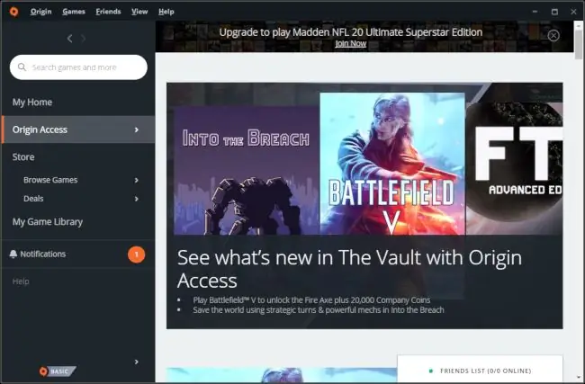 Хранилище игр EA Origin Access