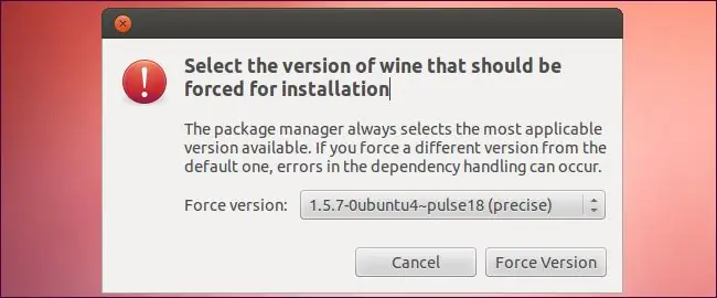 Как понизить версию пакетов в Ubuntu