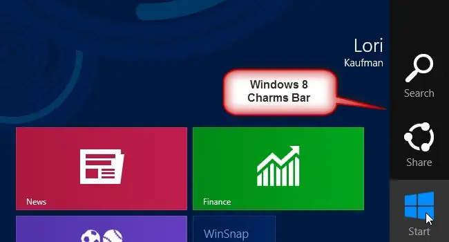 Получить панель чудо-кнопок Windows 8 в Windows 7, Vista и XP с помощью скина RocketDock