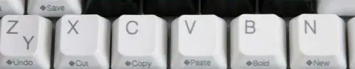 клавиатура отменить вырезать скопировать вставить
