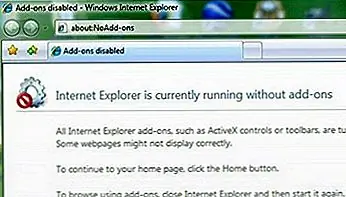 В качестве альтернативы вы можете найти ярлык Internet Explorer (без надстроек) в меню «Пуск».