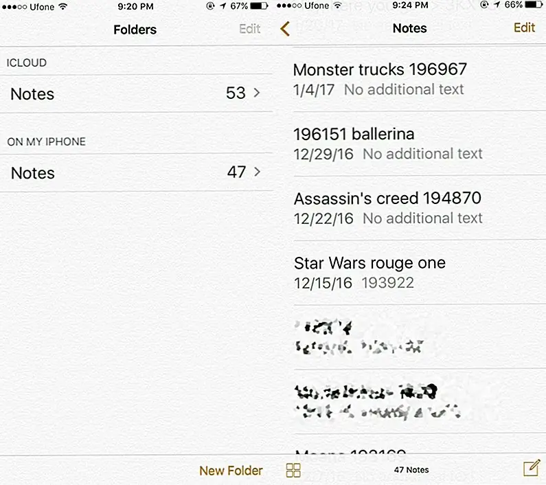 Найдите заметку, которую хотите переместить, и проведите пальцем влево. Вы увидите две кнопки; Переместить и удалить. Нажмите «Переместить». Вы попадете на экран «Выберите папку». Вы можете переместить заметку с вашего iPhone в iCloud или переместить ее в другую папку на вашем iPhone.