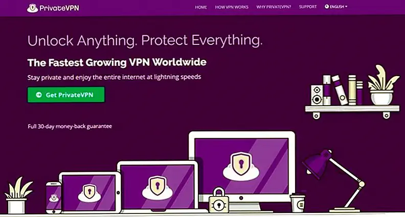 PrivateVPN - это сбалансированный, но многофункциональный VPN, который идеально подходит для тех, кому нужна надежная конфиденциальность в Интернете. Компания обеспечивает сочетание скорости и безопасности без ущерба для безопасности, что позволяет вам оставаться в безопасности при потоковой передаче HD-видео, проверке электронной почты или просто в социальных сетях. PrivateVPN выполняет это с помощью легкого и интуитивно понятного программного обеспечения, что делает его легко доступным с различных устройств, включая смартфоны Android и iOS и настольные ПК.