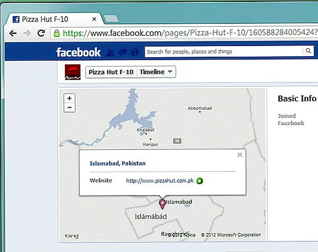 Замените Bing Maps на Google Maps на Facebook в Chrome и Firefox