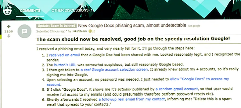 Оставайтесь в безопасности: вокруг вас фишинг-мошенничество с Google Docs