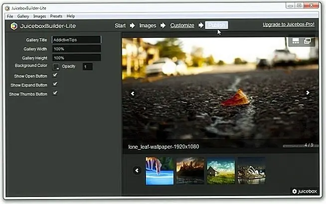 Juicebox: создавайте HTML5 фото галереи и вставляйте их на веб-сайты