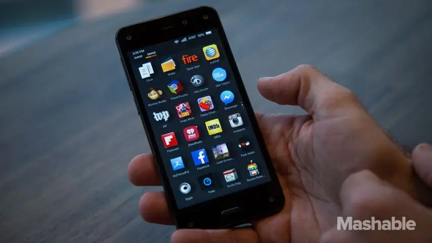 У домашнего экрана Fire может быть два вида - как у планшетов Kindle Fire. В виде сетки отображаются значки приложений. Существует также просмотр карусели для просмотра содержимого