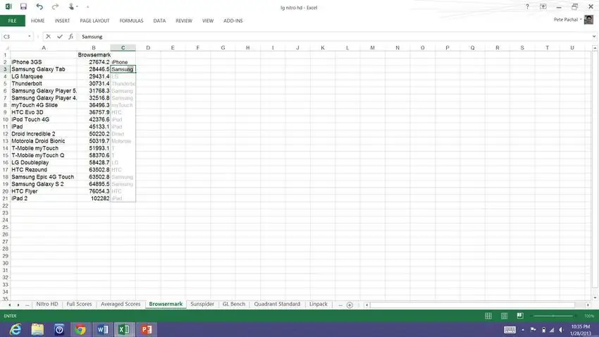 Excel может лучше понять, что вы пытаетесь сделать, заполняя столбцы, мгновенно заполняя их