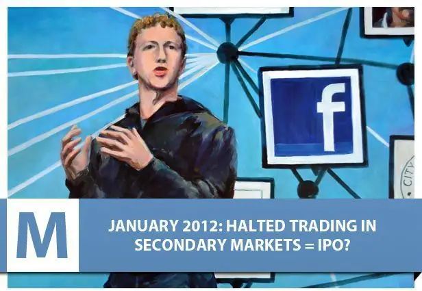 Facebook прекратил торговать своими акциями на вторичных рынках в течение трех дней, начиная с 25 января, что является вероятным индикатором ожидаемого IPO компании в ближайшее время. Признаки были правильными, так как 1 февраля Facebook объявил о своем IPO, что положило конец потоку спекуляций. Изображение предоставлено J. Fudyama-Powers; Flickr