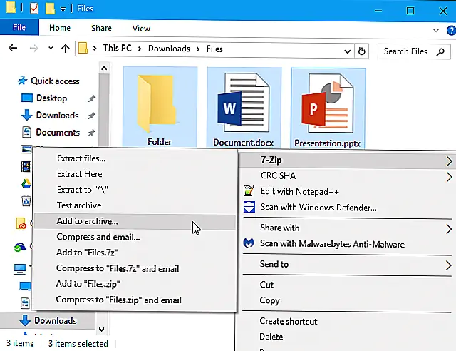 Вы также можете открыть приложение 7-Zip напрямую и использовать его для просмотра, извлечения и создания архивов.