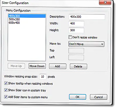 Допустим, вам нужны скриншоты для сообщения в блоге шириной 400, 500 или 600 пикселей. Тогда настройка размеров и использование Sizer сделает вещи очень легкими для вас.