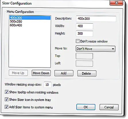 Как быстро изменить размер окон explorer и программ до определенного заранее определенного размера