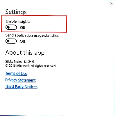 Функция Insights в Windows 10 дает вам возможность создавать напоминания Cortana на Sticky Notes, которые вы можете получить на всех ваших устройствах с поддержкой Cortana. Однако некоторые из них сообщили, что функция Insights, как известно, вызывает эту проблему. Затем вы можете отключить Insights и посмотреть, поможет ли это. Функция Insights в Windows 10 дает вам возможность создавать напоминания Cortana на Sticky Notes, которые вы можете получить на всех ваших устройствах с поддержкой Cortana. Однако некоторые из них сообщили, что функция Insights, как известно, вызывает эту проблему. Затем вы можете отключить Insights и посмотреть, поможет ли это.
