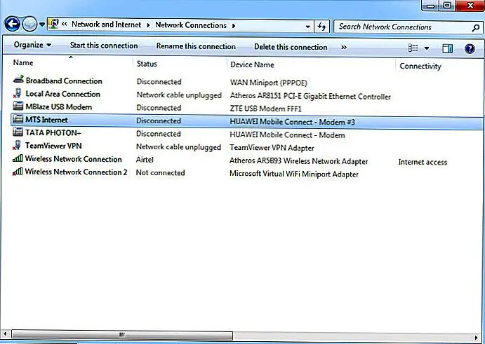 Советы по подключению большего количества, добавьте больше в Windows 7 с помощью Network & Sharing Center