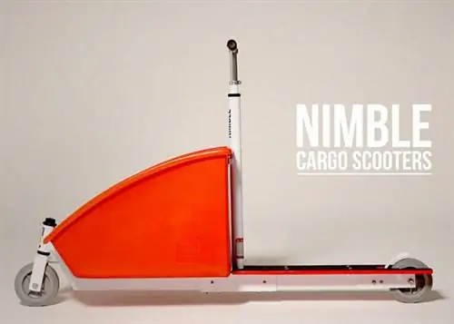 Nimble - это грузовой самокат, способный выдерживать 300-фунтовые нагрузки