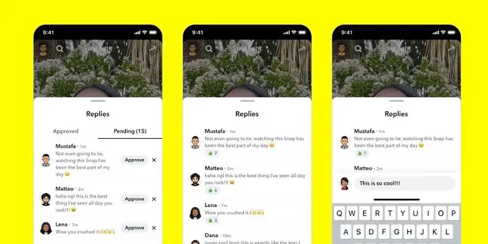 Тестирование ответов Snapchat на клипы Spotlight