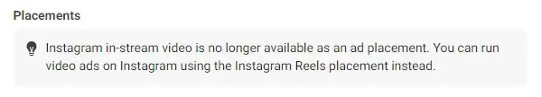 Уведомление о видеорекламе в Instagram Уведомление о видеорекламе в Instagram