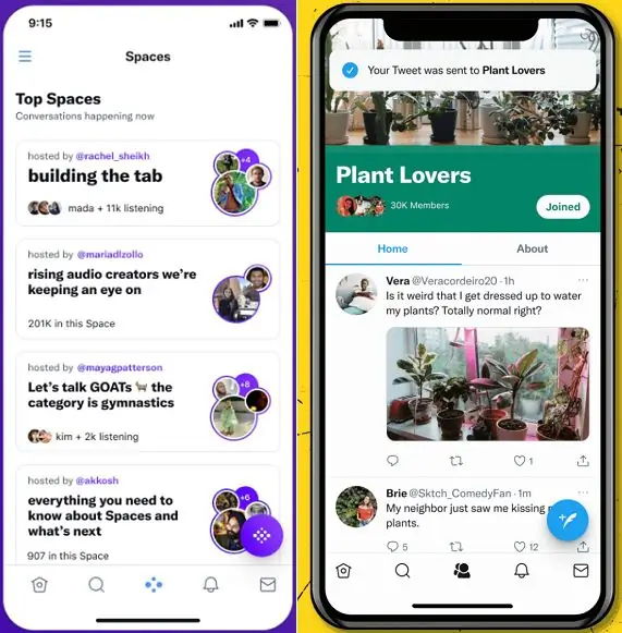 Вкладки Твиттера