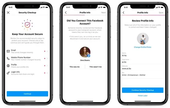 Проверка безопасности Instagram