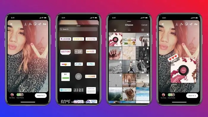 Стикер повторной публикации в Instagram