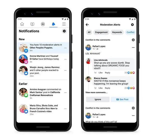 Обновление групп Facebook