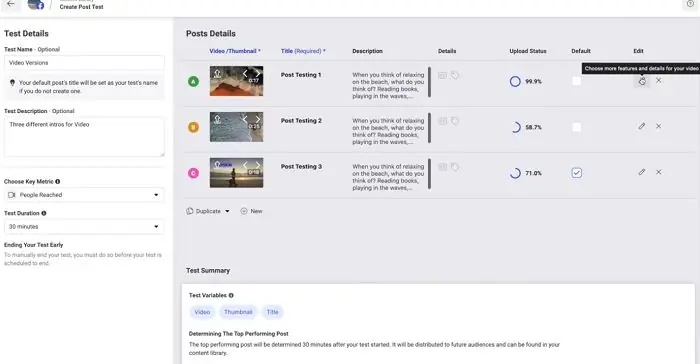 Facebook рассказывает, как наилучшим образом использовать органическое тестирование видео в Creator Studio