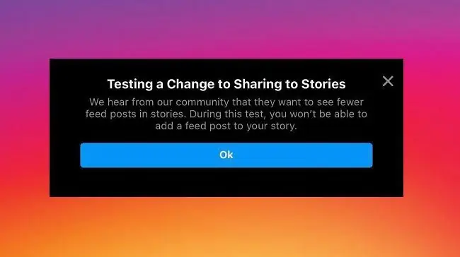 Instagram тестирует удаление возможности делиться сообщениями в ленте в историях