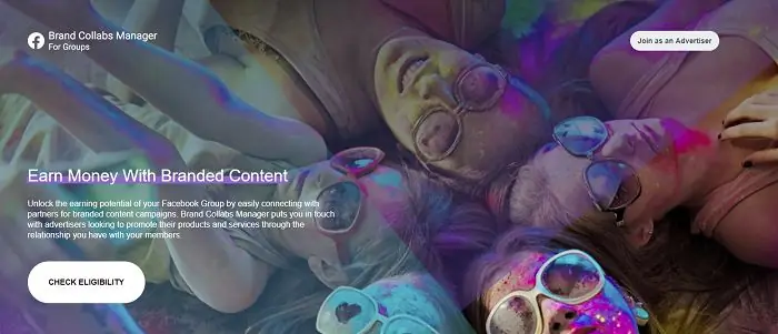 Группы менеджеров брендов Facebook Collabs