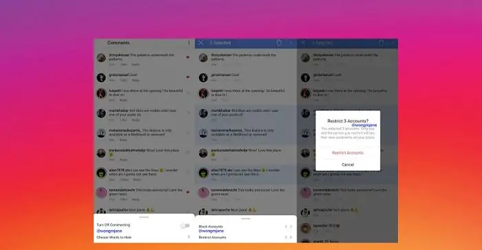 Instagram тестирует возможность одновременного ограничения нескольких учетных записей
