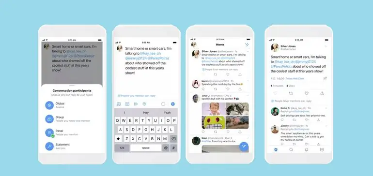 Twitter представляет первый взгляд на грядущую функцию, которая позволит пользователям ограничивать круг лиц, которые могут отвечать на их твиты
